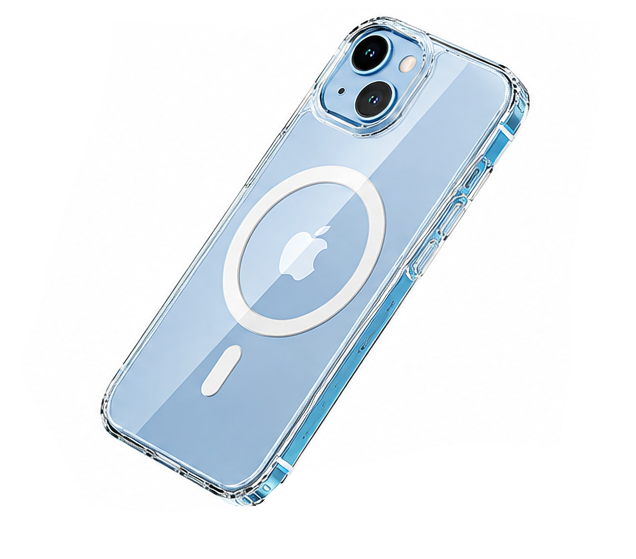 For iPhone 14 Plus  MagSafe Shockproof Clear Case