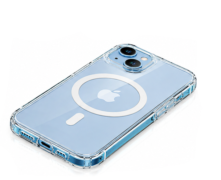 For iPhone 14 Plus  MagSafe Shockproof Clear Case