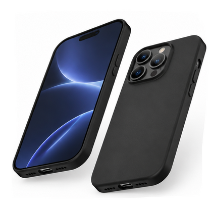 For iPhone 15 Pro Max Silicone Case -Black, Slim Fit Cover