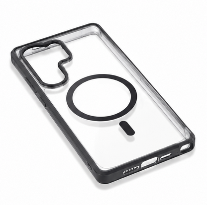 For Samsung Galaxy S23 Ultra Clear MagSafe Case – Crystal Clear Shockproof Protective Cover with Strong Magnetic Alignment,Wireless Charging Compatible