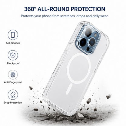 For iPhone 14 Pro Magsafe Clear Case+ 2x Screen Protector + 1x Camera Lens Protectors