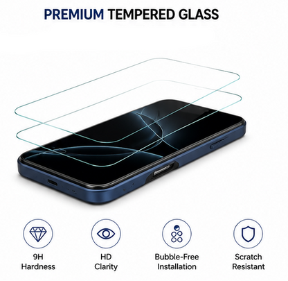 For iPhone 17 Pro MagSafe Blue Spin Grip Ring Stand Case + 2 Pack Tempered Glass Screen Protectors | Shockproof Protective Cover
