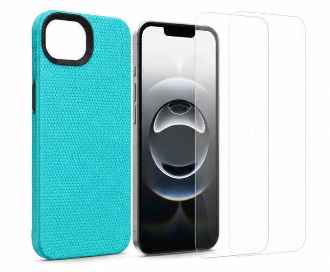 For iPhone 17e Shockproof Rugged Mint Case + 2x Screen Protector