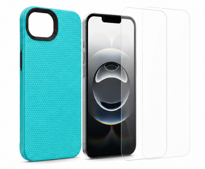 For iPhone 17e Shockproof Rugged Mint Case + 2x Screen Protector