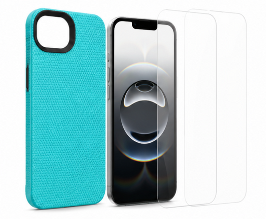 For iPhone 17e Shockproof Rugged Mint Case + 2x Screen Protector