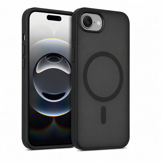 For iPhone 16e MagSafe Matte Frosted Shockproof Case – Slim Protective Cover – Black