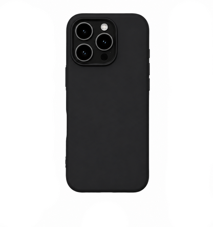 For iPhone 16 Pro Max Premium Silicone Case – Soft Touch Shockproof Protective Cover (Black)