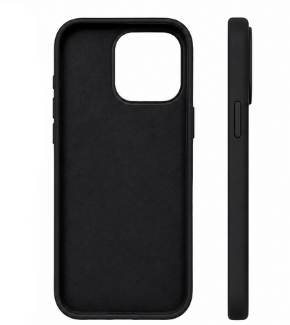 For iPhone 16 Pro Max Premium Silicone Case – Soft Touch Shockproof Protective Cover (Black)