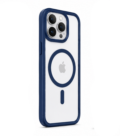 For iPhone 13 Pro Clear MagSafe Blue Case+ 2 x Screen Protectors