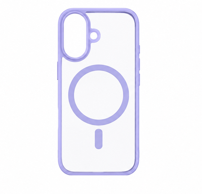 For iPhone 16 MagSafe Compatible Case Shockproof Anti Drop-Light Purple