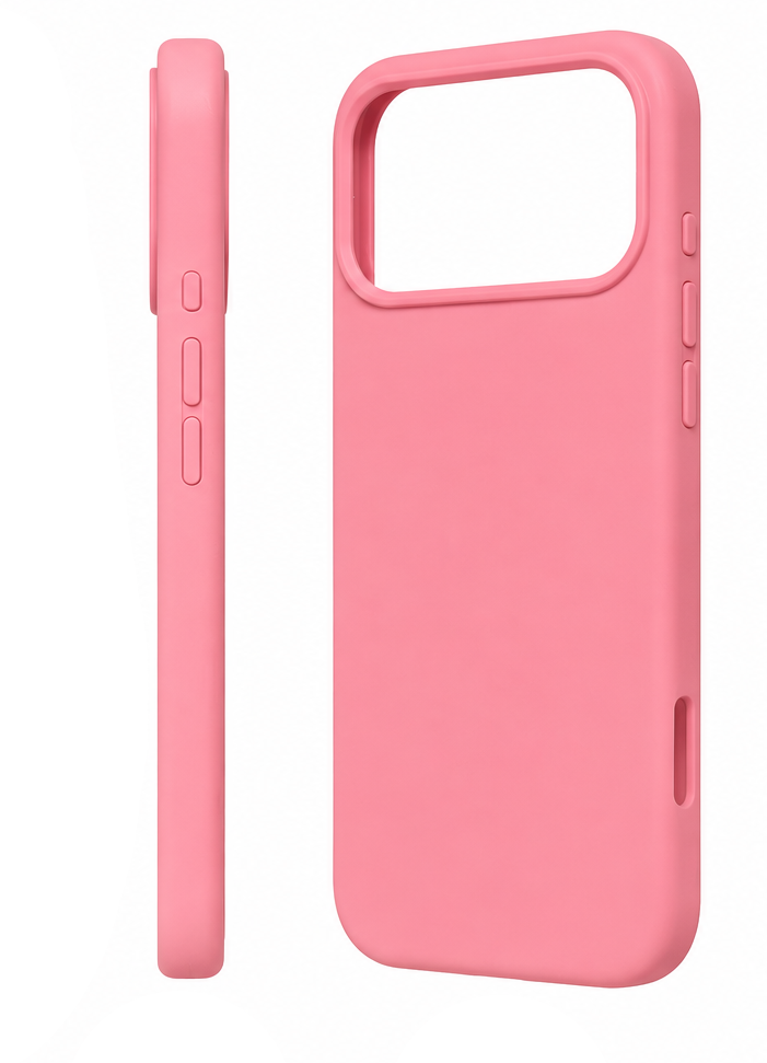 For iPhone 17 Pro Max Silicone Case – Premium Shockproof Matte Finish,Pink