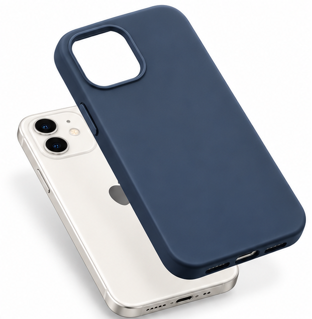 For iPhone 11 Silicone Case -Navy Blue Protective Cover