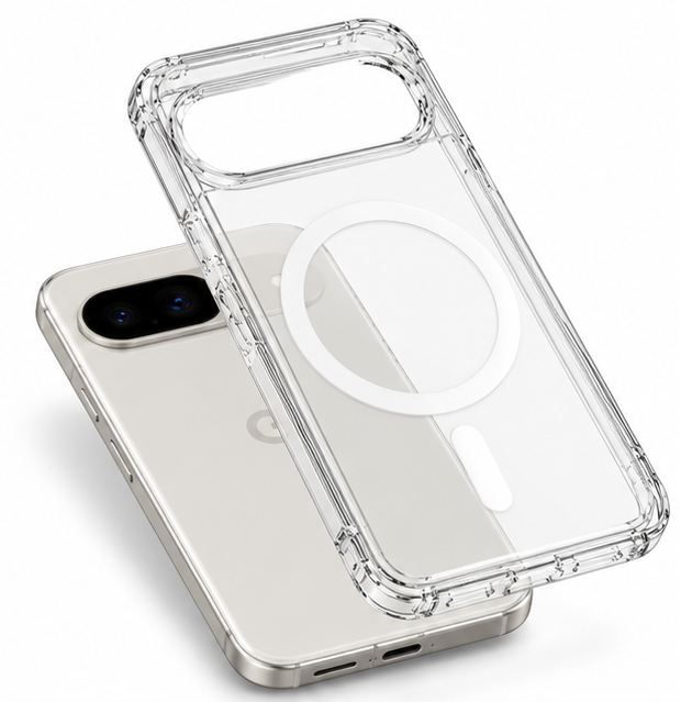 For Google Pixel 11 Clear Magsafe Case – MagSafe Compatible Shockproof Protective Cover