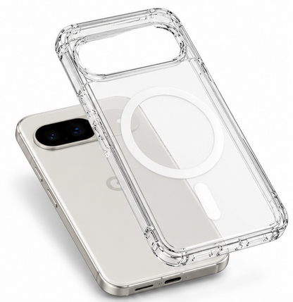 For Google Pixel 11 Clear Magsafe Case – MagSafe Compatible Shockproof Protective Cover