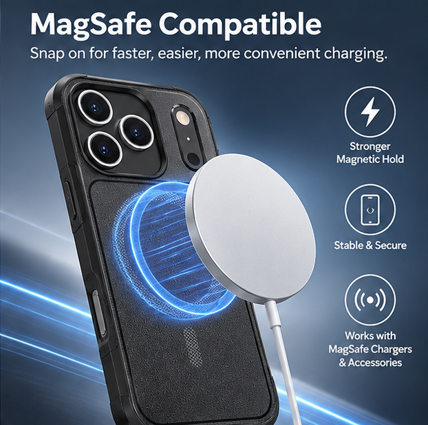 For iPhone 17 Pro MagSafe Case Heavy Duty Shockproof Rugged Cover