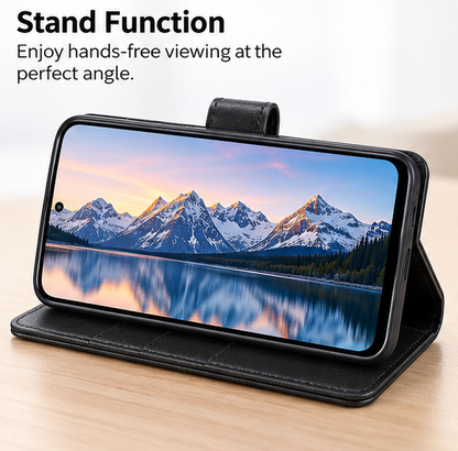 For Samsung Galaxy S24 Wallet Case Black