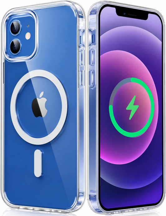 For iPhone 12 Clear Case Magnetic  Protection Phone Cover