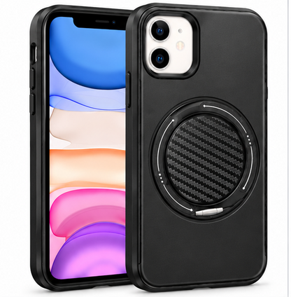 For iPhone 11 Magsafe Case Spin Grip Black Phone Cover