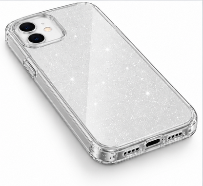 For iPhone 11 Case Hard Clear Glitter Case