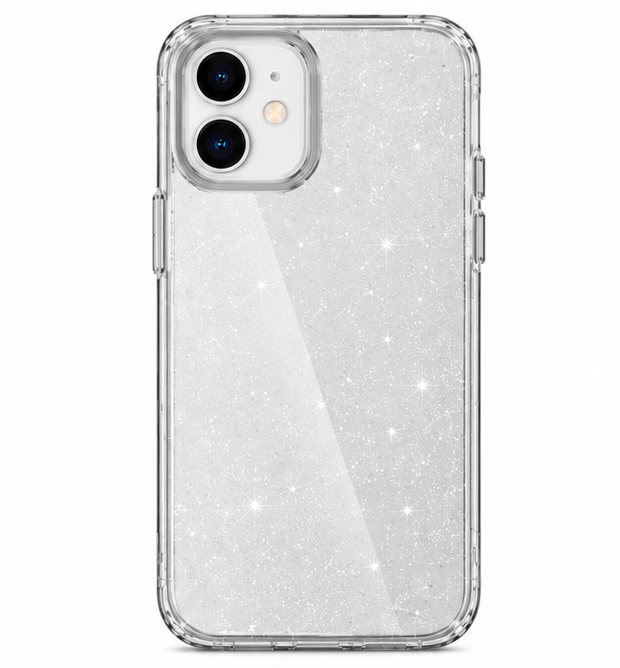 For iPhone 11 Case Hard Clear Glitter Case