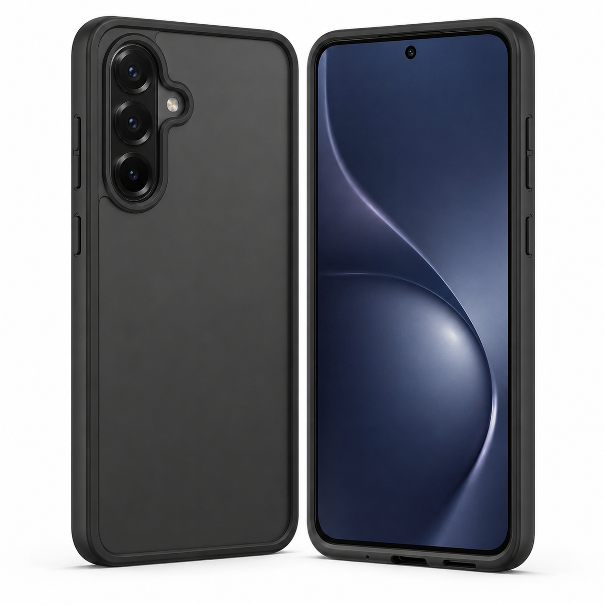 Matte Phone Case for Samsung A57 Shockproof Cover,Black