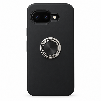 For Google Pixel 10a Slim Magnetic Ring Stand Case – Shockproof Protective Cover, Black