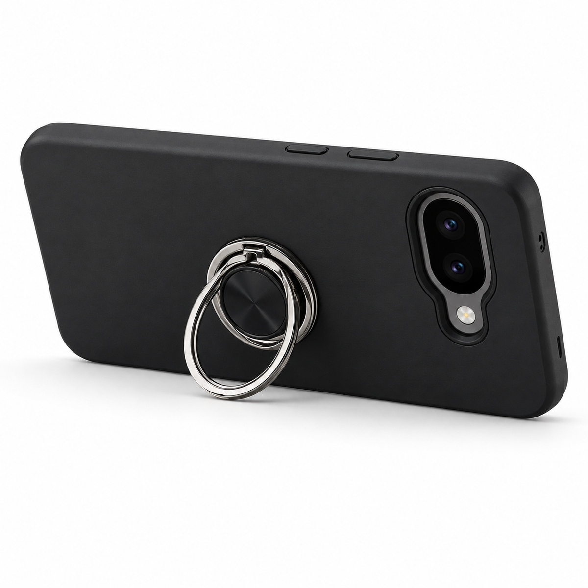 For Google Pixel 10a Slim Magnetic Ring Stand Case – Shockproof Protective Cover, Black