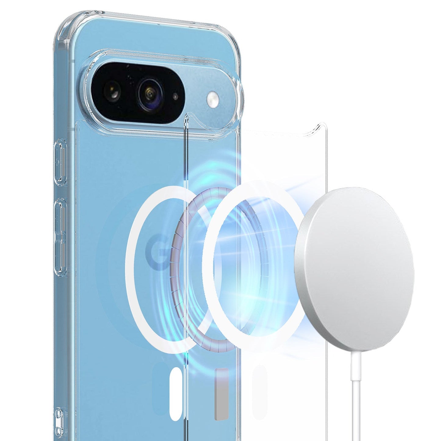 For Google Pixel 9 Magsafe Clear Case – Magnetic Compatible & Protective