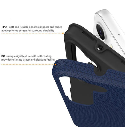 For Samsung Galaxy S24 FE Shockproof  Rugged Navy Blue Case + 2 x Screen Protector