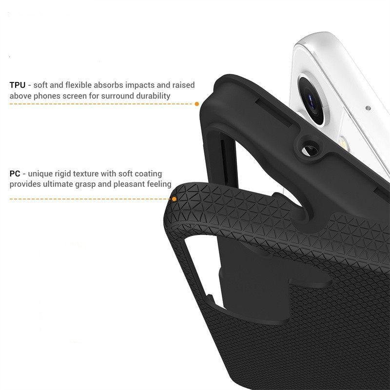 For Samsung Galaxy A16 Rugged Black Case + 2 x Screen Protector