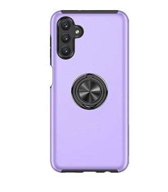 For Samsung Galaxy S25 FE Slim Case with Metal Ring Stand-Purple Colour