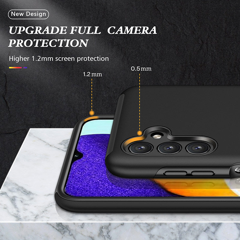 For Samsung Galaxy A17 Slim Case with Metal Ring Stand-Black Colour