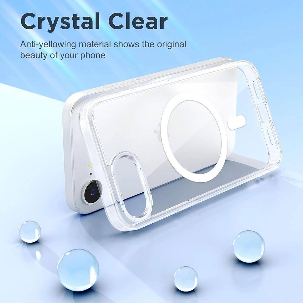 [2-Pack] For iPhone 16E Clear Case with MagSafe