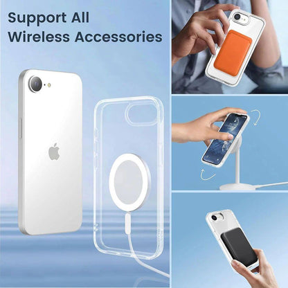 [2-Pack] For iPhone 16E Clear Case with MagSafe