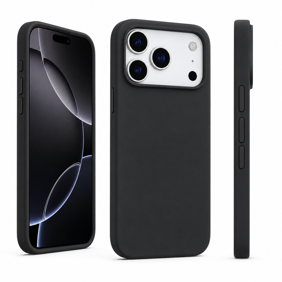 For iPhone 18 Pro Black Silicone case
