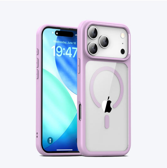 For iPhone 17 Pro Case , Magsafe Protective Cover,Purple edge