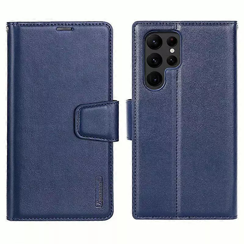 For Samsung Galaxy A34 5G Wallet Case with Card holder Navy Blue Flip Cover