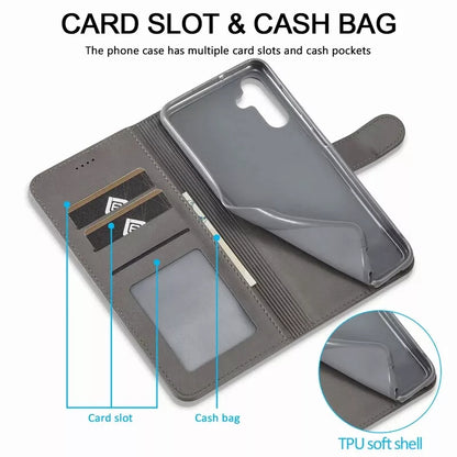 For Samsung Galaxy A15 Matte Wallet Flip Grey colour Case