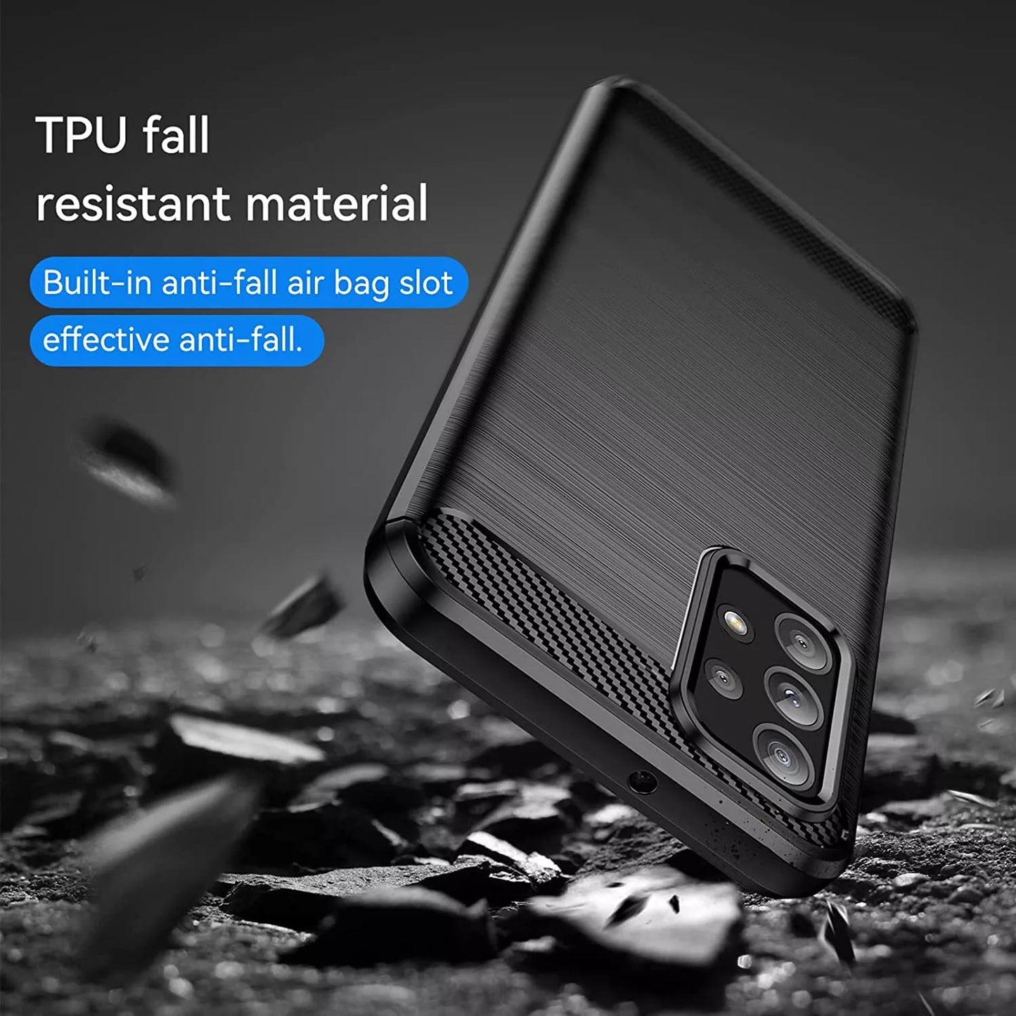 For Samsung Galaxy A56  Shockproof  Carbon Fiber Cover