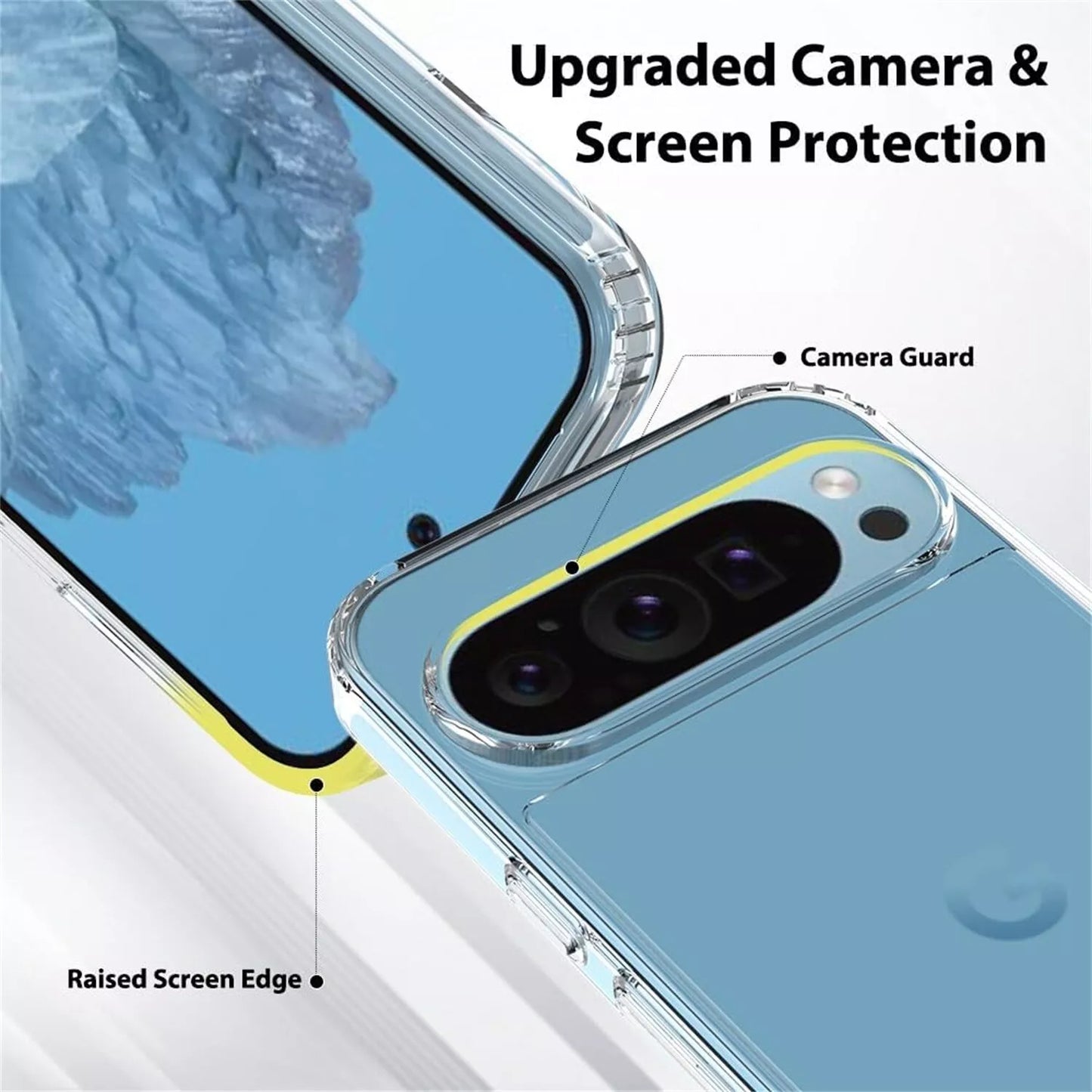 For Google Pixel 7a case clear shockproof protective cover
