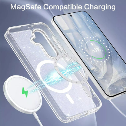 Clear Glitter Case for Samsung Galaxy S26 – MagSafe Compatible Shockproof Cover