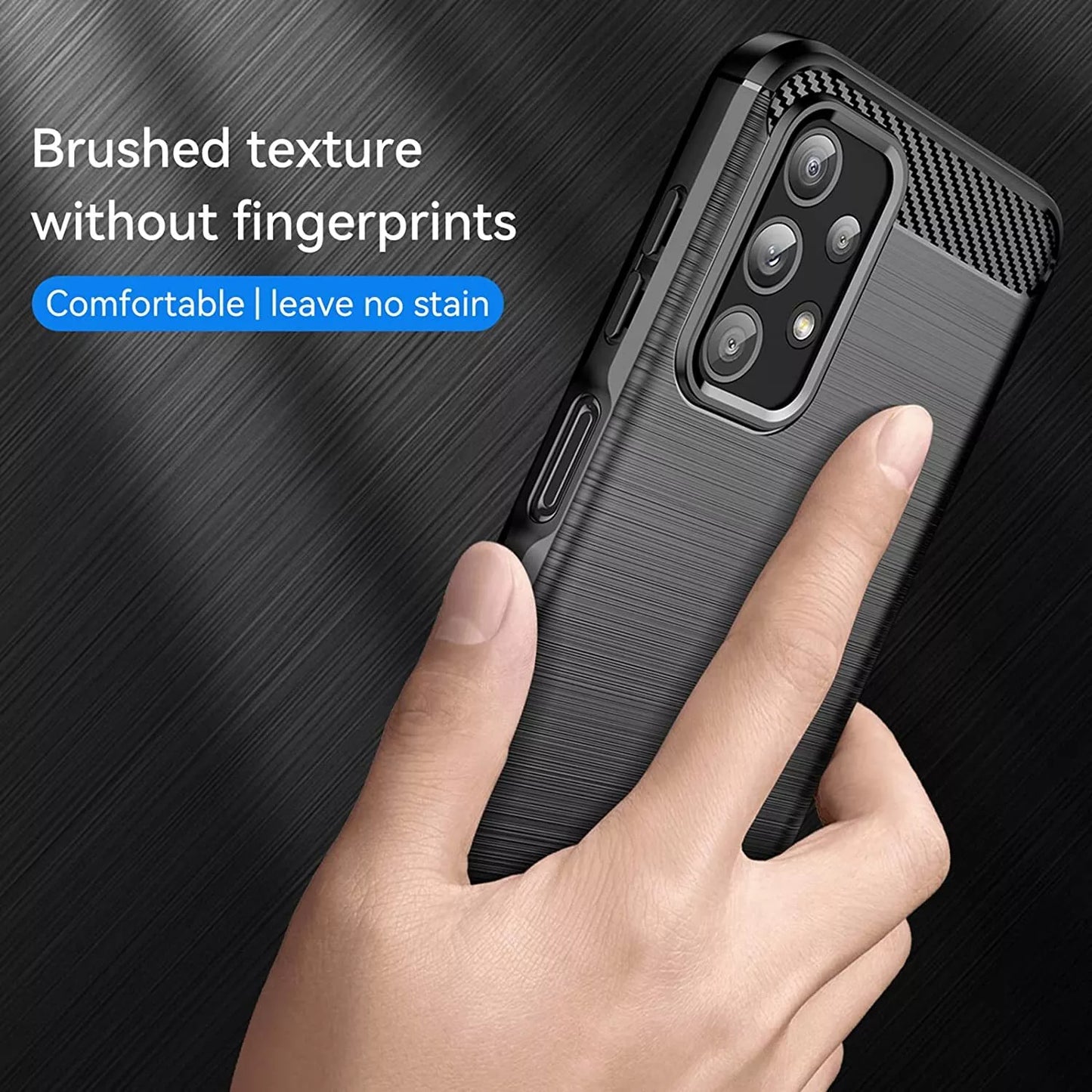 For Samsung Galaxy A56  Shockproof  Carbon Fiber Cover