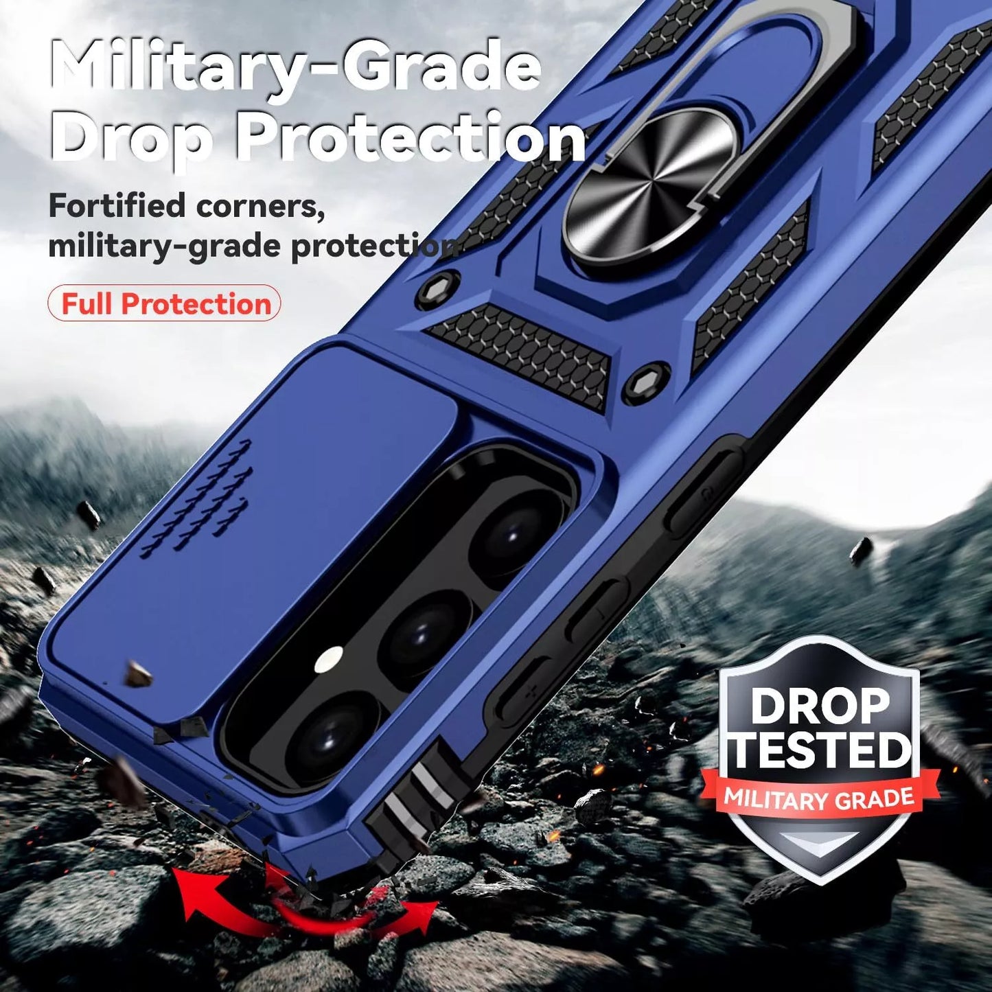For Samsung Galaxy A55 Shockproof Cover-Blue