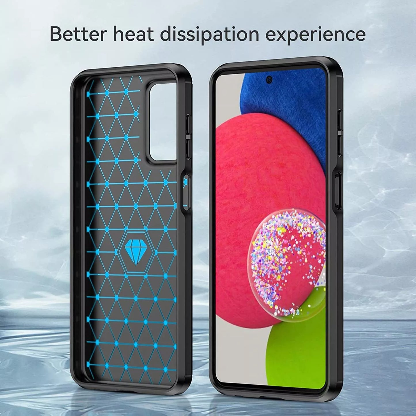 For Samsung Galaxy A56  Shockproof  Carbon Fiber Cover