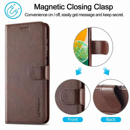 For Samsung Galaxy A55 Matte Wallet Flip Coffee colour Case