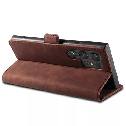 For Samsung Galaxy S24 Ultra Wallet Case Brown Colour Folio Flip Cover