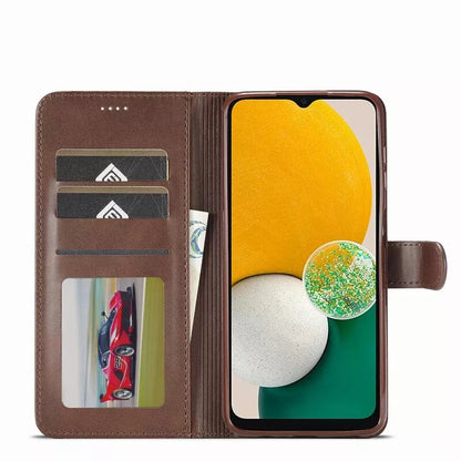 For Samsung Galaxy A55 Matte Wallet Flip Coffee colour Case