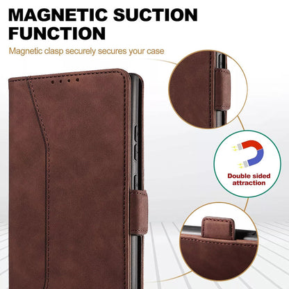 For Samsung Galaxy S24 Ultra Wallet Case Brown Colour Folio Flip Cover