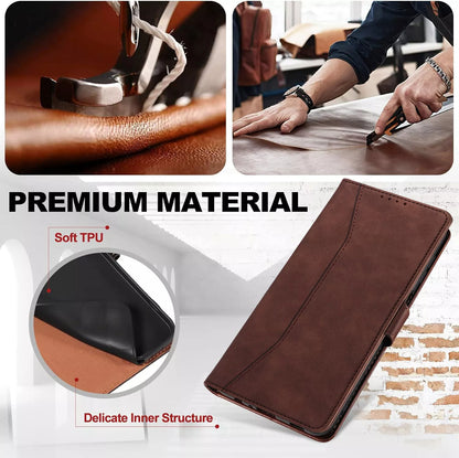 For Samsung Galaxy S24 Ultra Wallet Case Brown Colour Folio Flip Cover