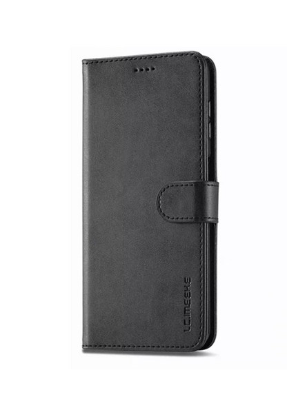 For iPhone 13 Pro Premium Wallet Flip Black Case